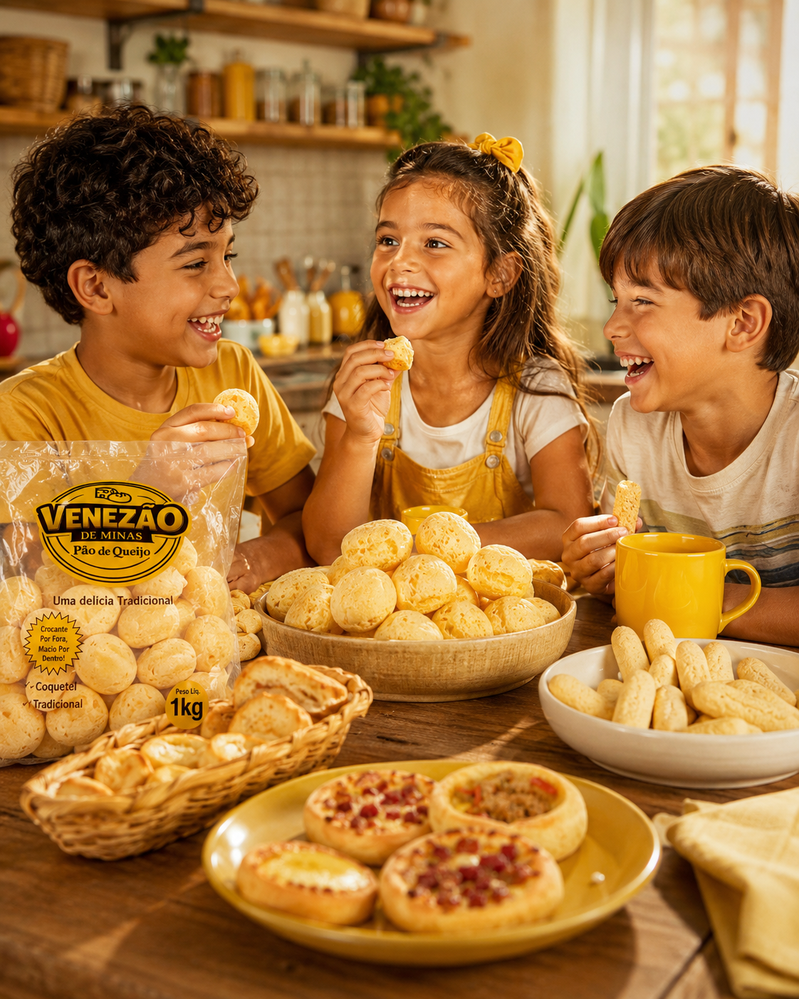 Clientes felizes com produtos Venezão