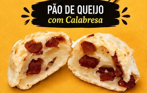 Pão de queijo com calabresa